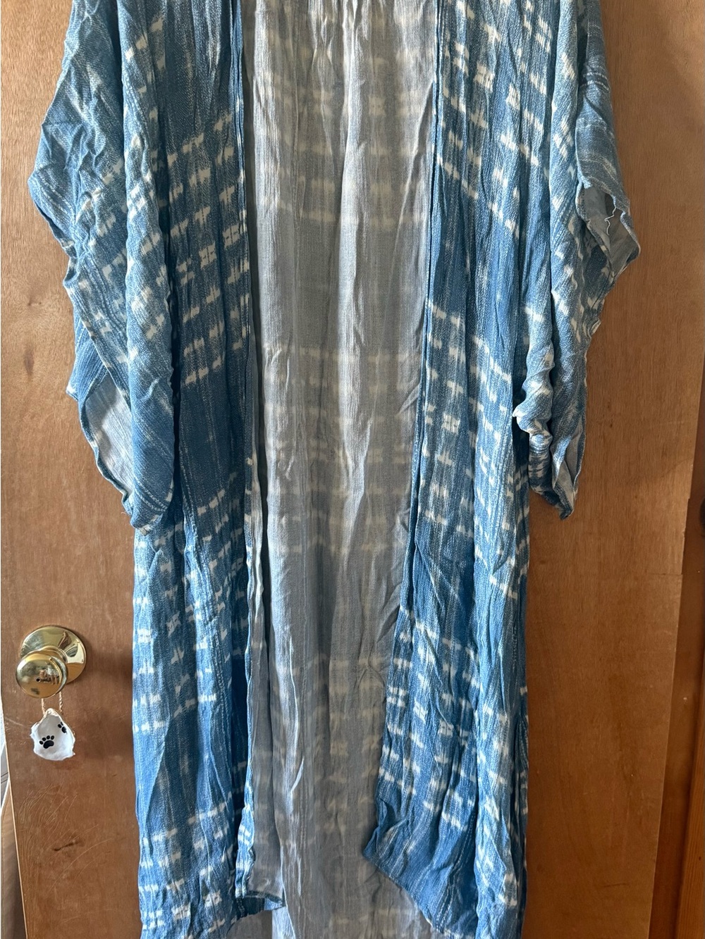 Blue Tie-Dye Lightweight Kimono Cardigan